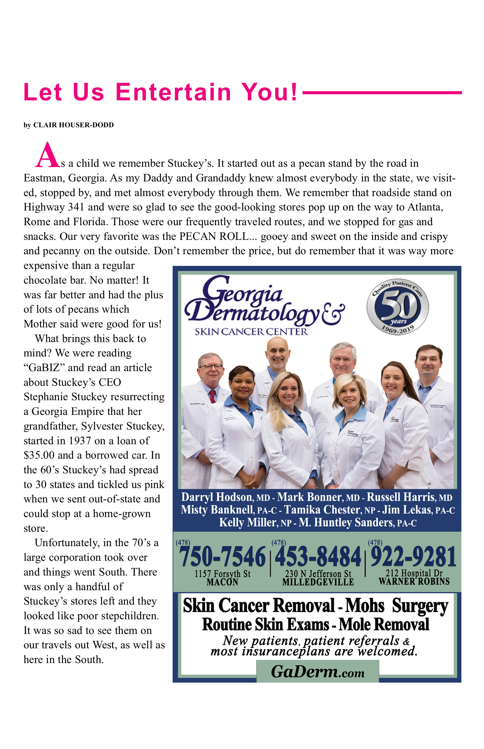 Let Us Entertain You! Senior NEWS